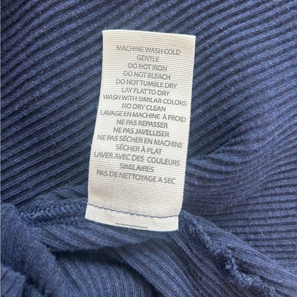 Ulla Johnson Lilo Top In Midnight Ultra Fine Ribbed Knit Layered Ruffle Sleeves - Picture 10 of 11